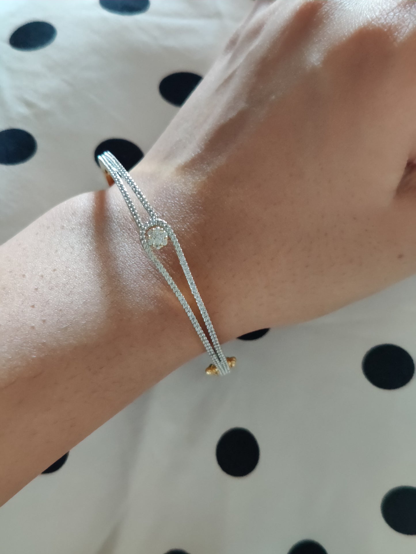 Sofia bangle with CZ(2pc)