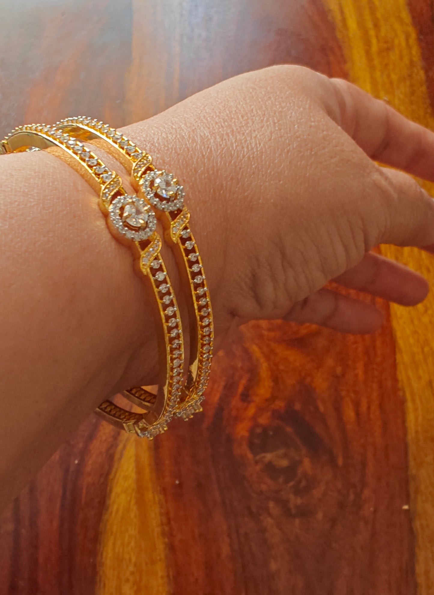 Ava bangles with CZ(2 pc)
