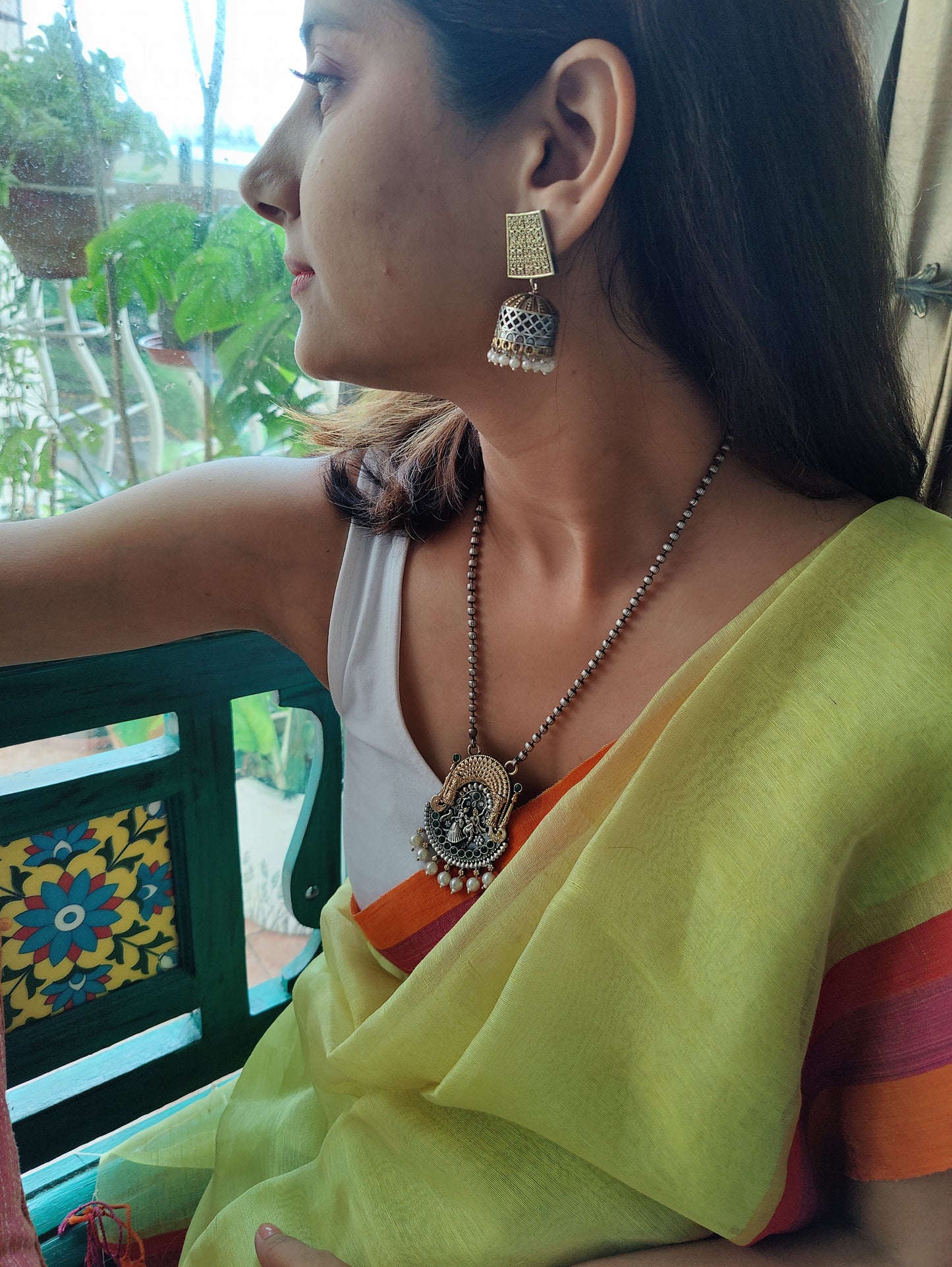 Radha Krishna set in dual tone