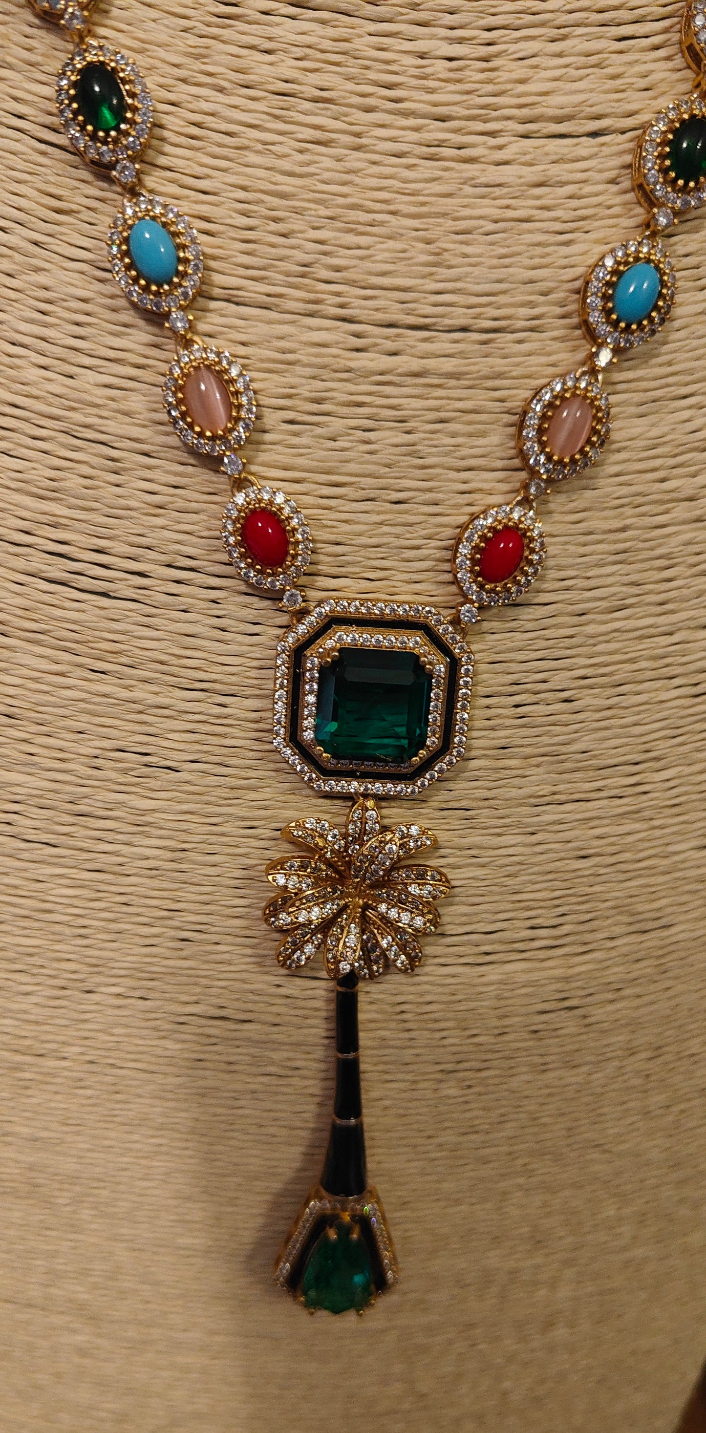 Namya set with navratan stones