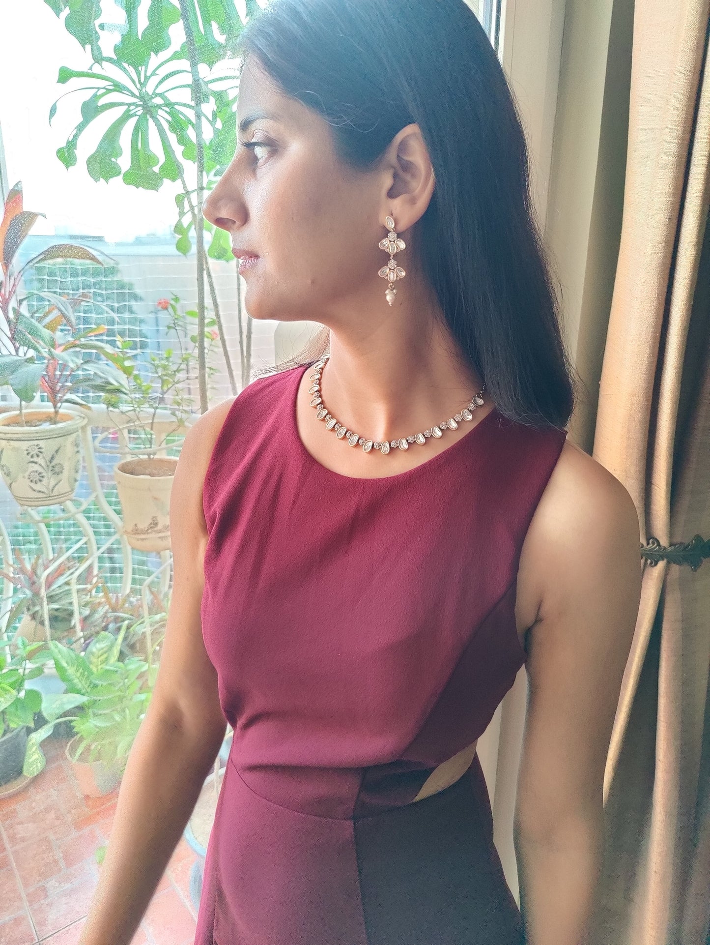 Kamudi set with kundan all over
