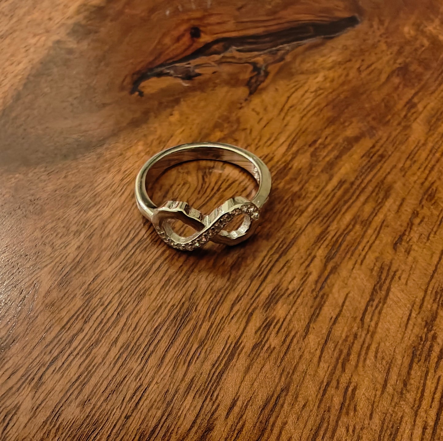 Silver Infinity ring with Cz