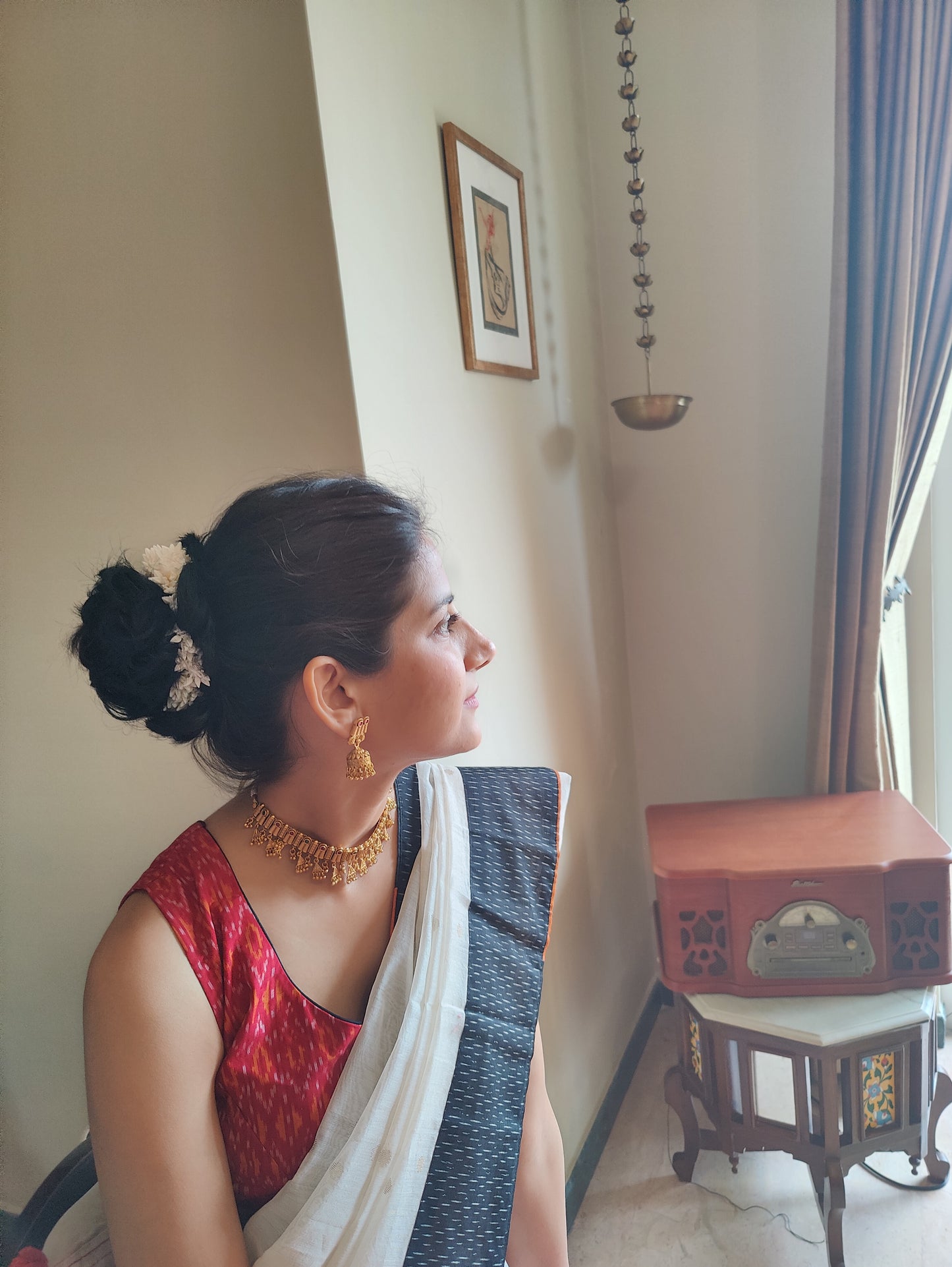 Ishana choker set with triangular hangings