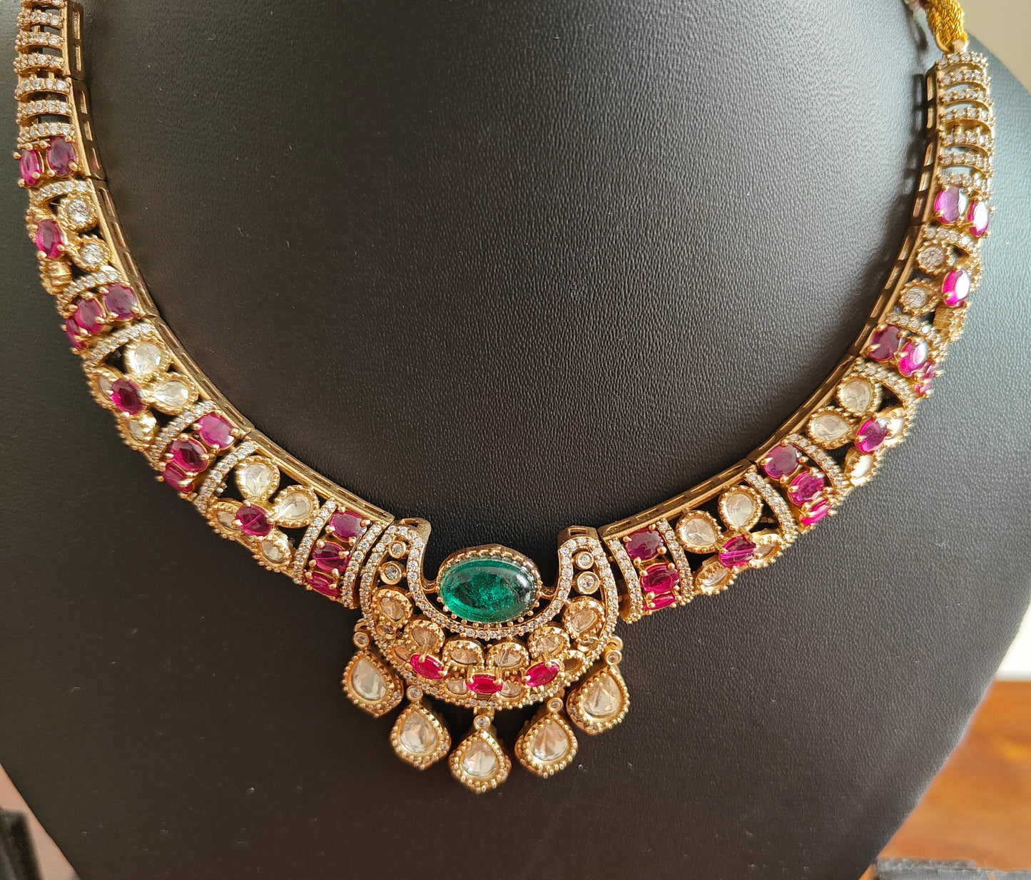 Madhushri set with moissanite and coloured stones