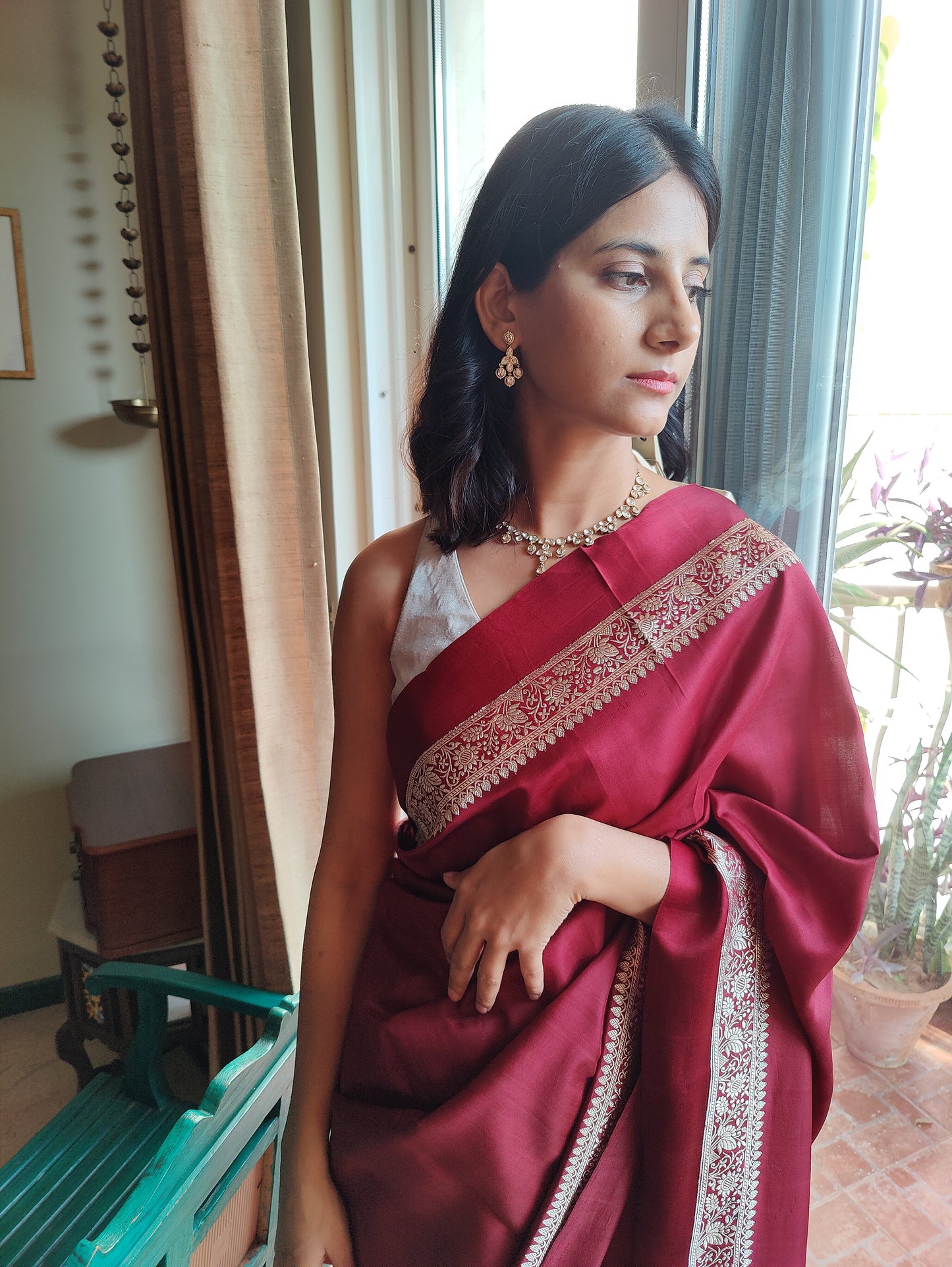 Jyotsna set in antique finish with Kundan