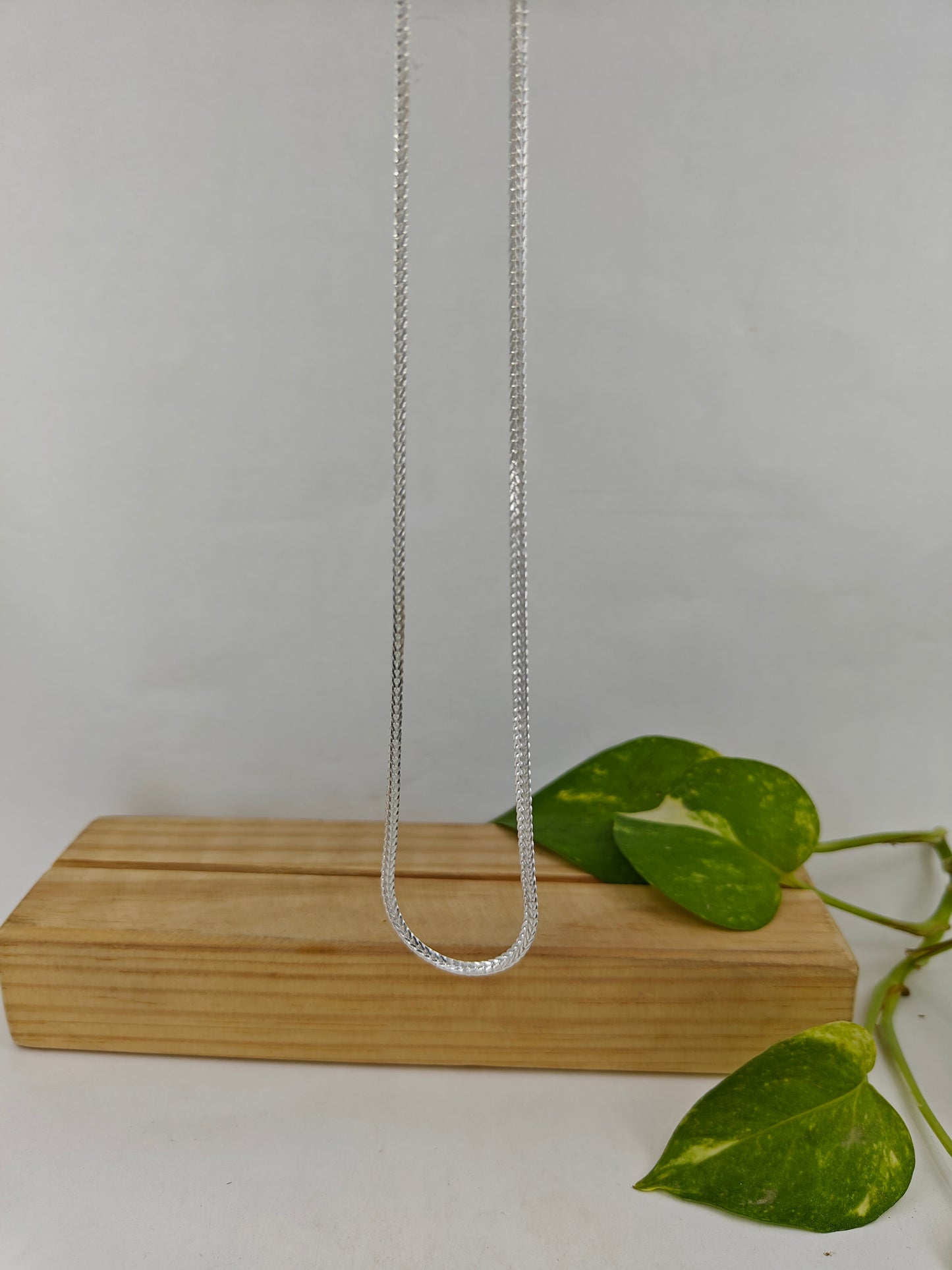 Silver chain necklace, 20 Inches in length