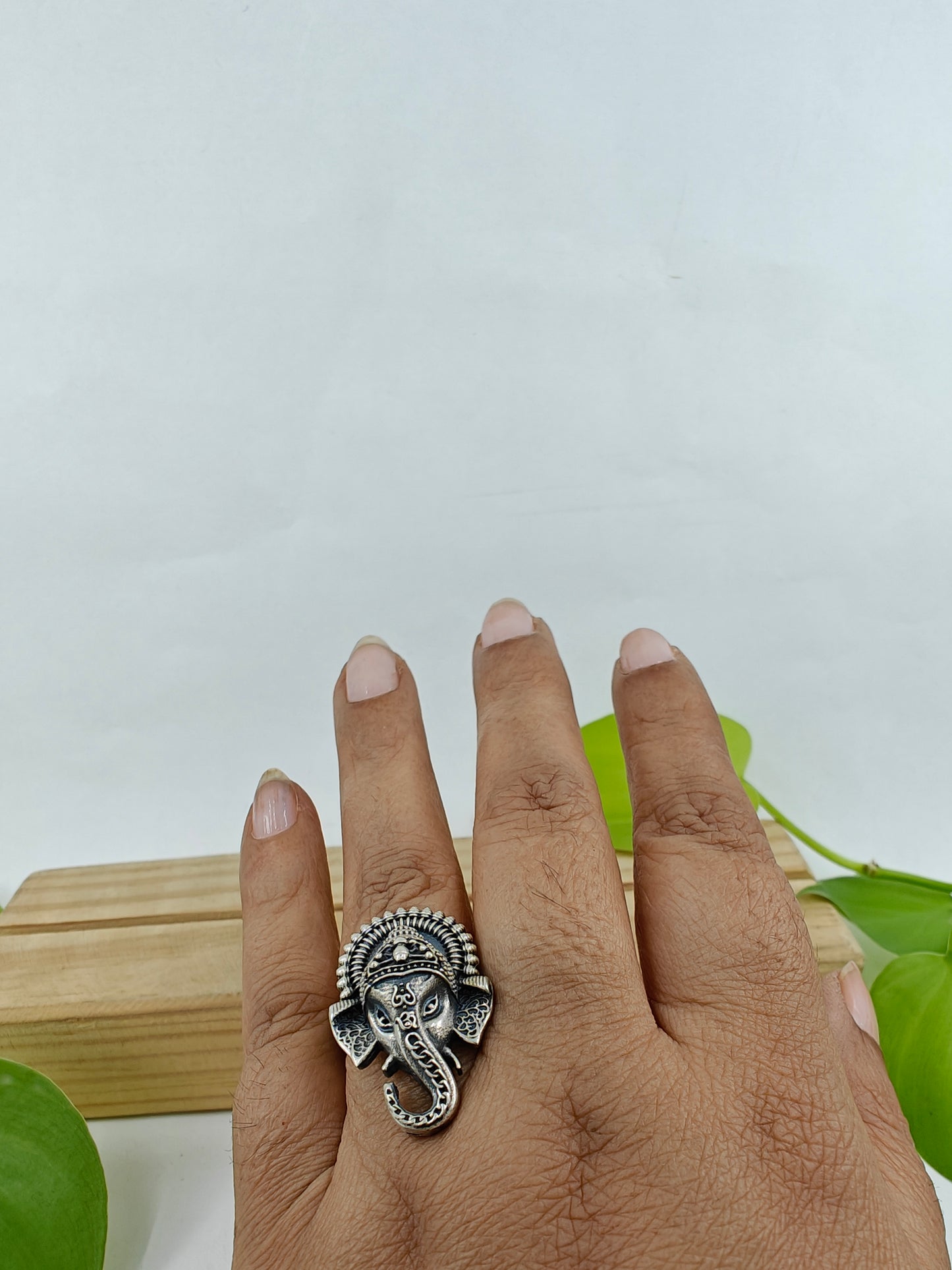 Ganpati silver ring
