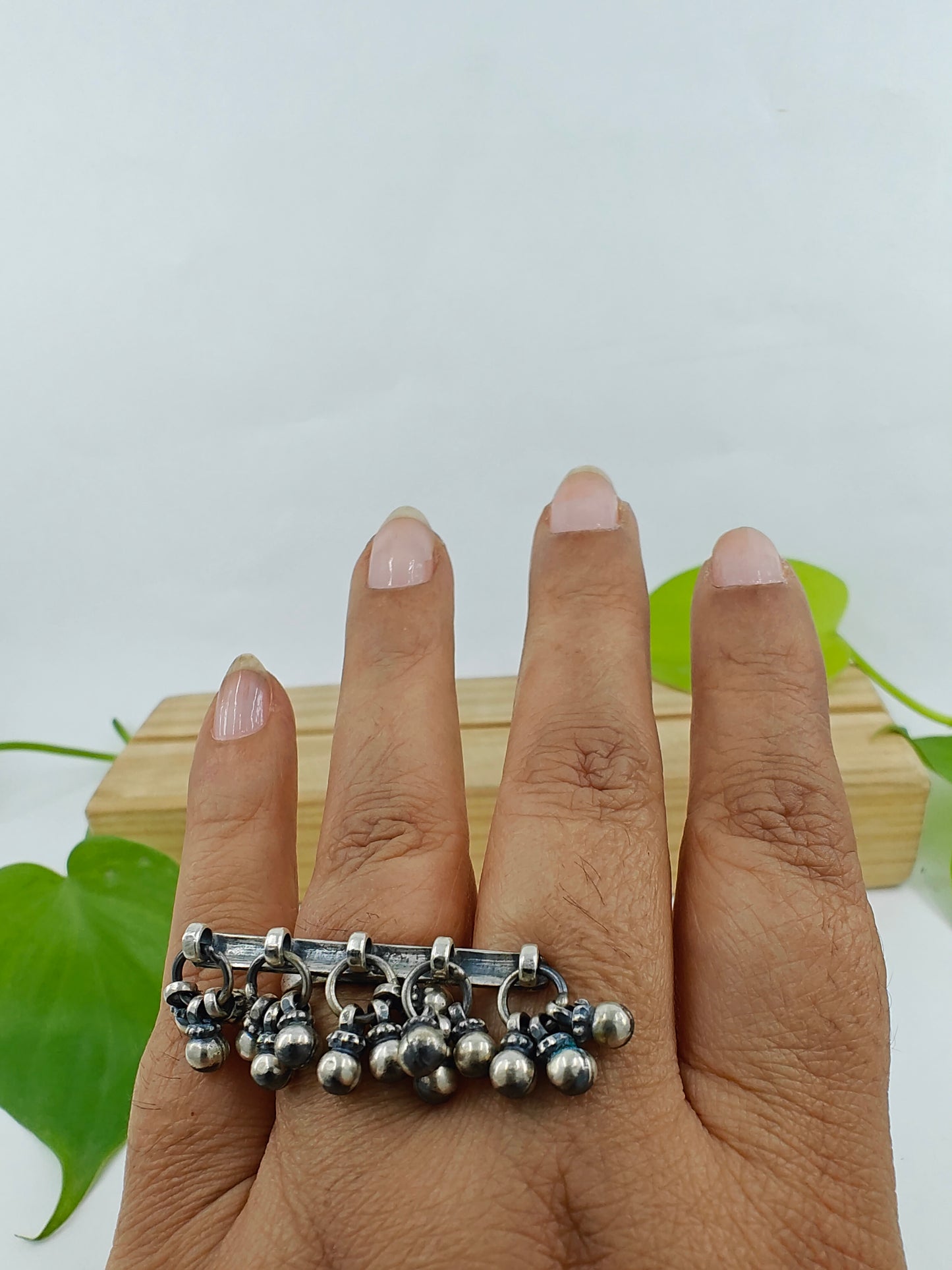 Jhankar silver ghungroo(bell) ring