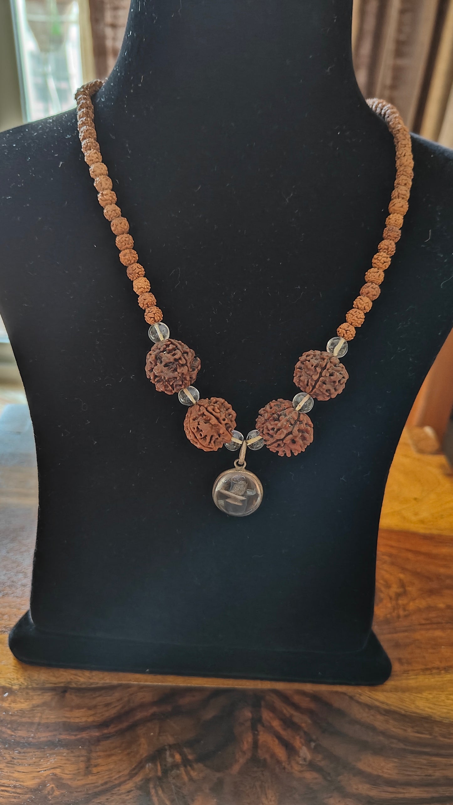 Rudraksh necklace with Shivling pendant