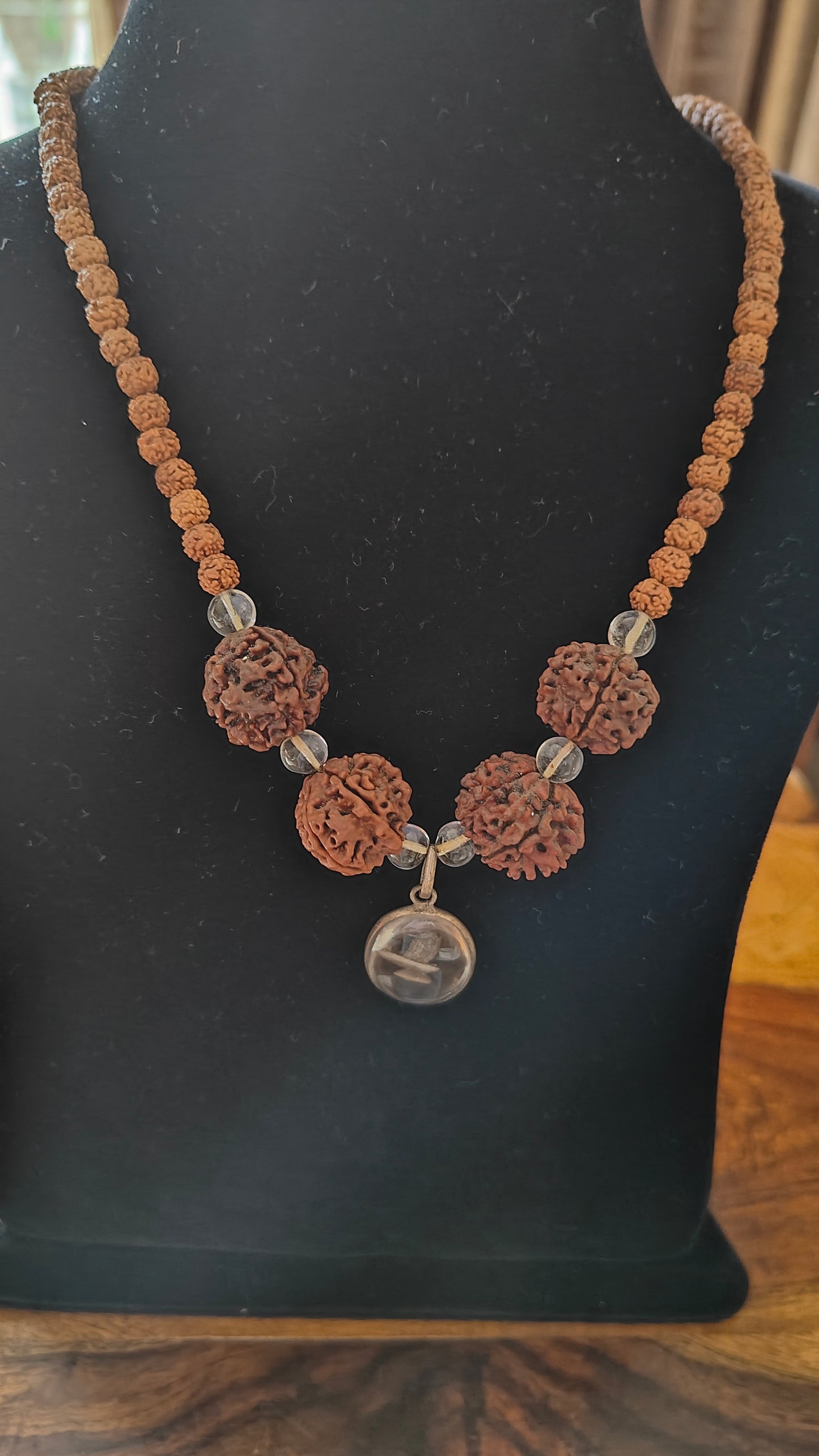 Rudraksh necklace with Shivling pendant