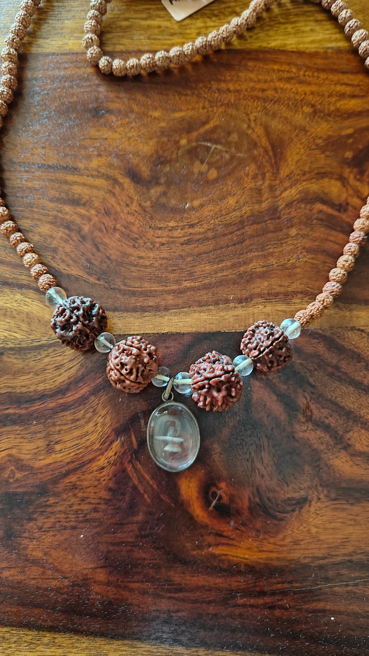 Rudraksh necklace with Shivling pendant