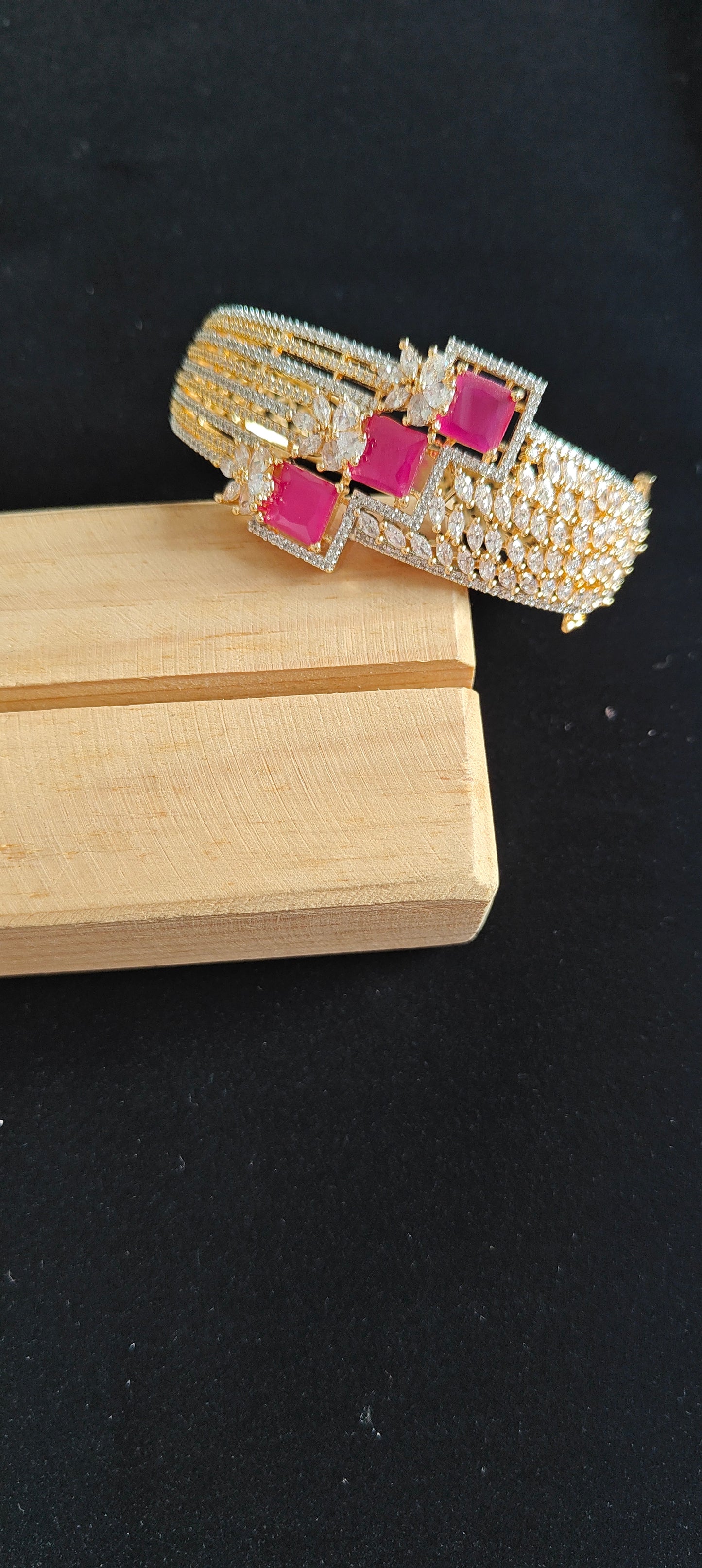 Atreyi Kara(Bangle) with stones and Cz