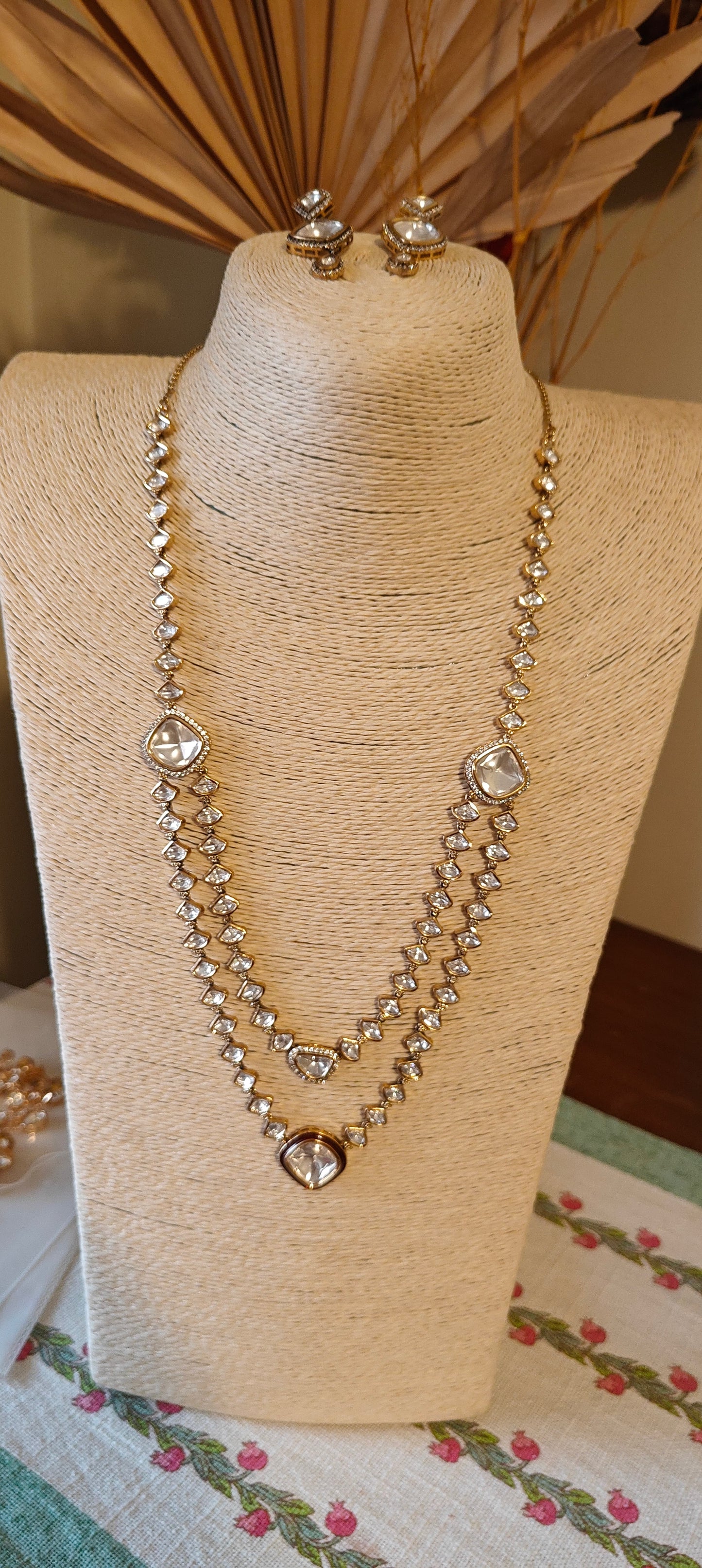 Kanti double strand kundan set