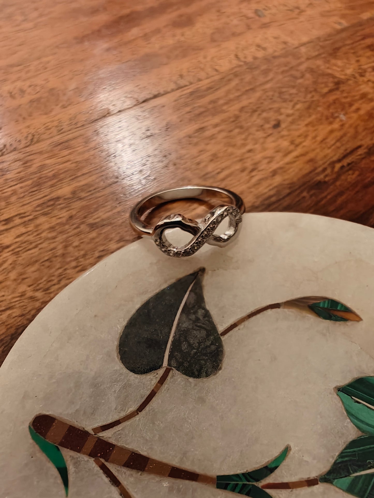 Silver Infinity ring with Cz