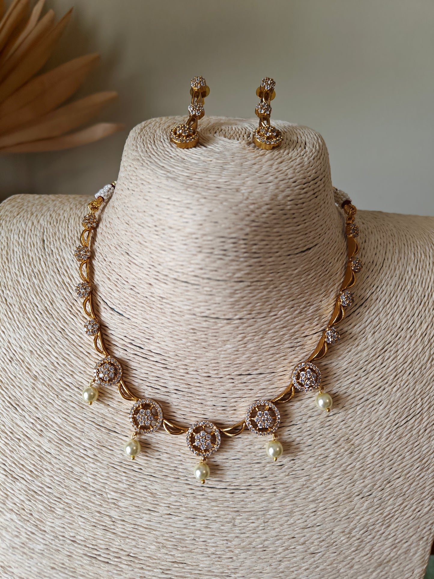 Nandini set with CZ and pearls