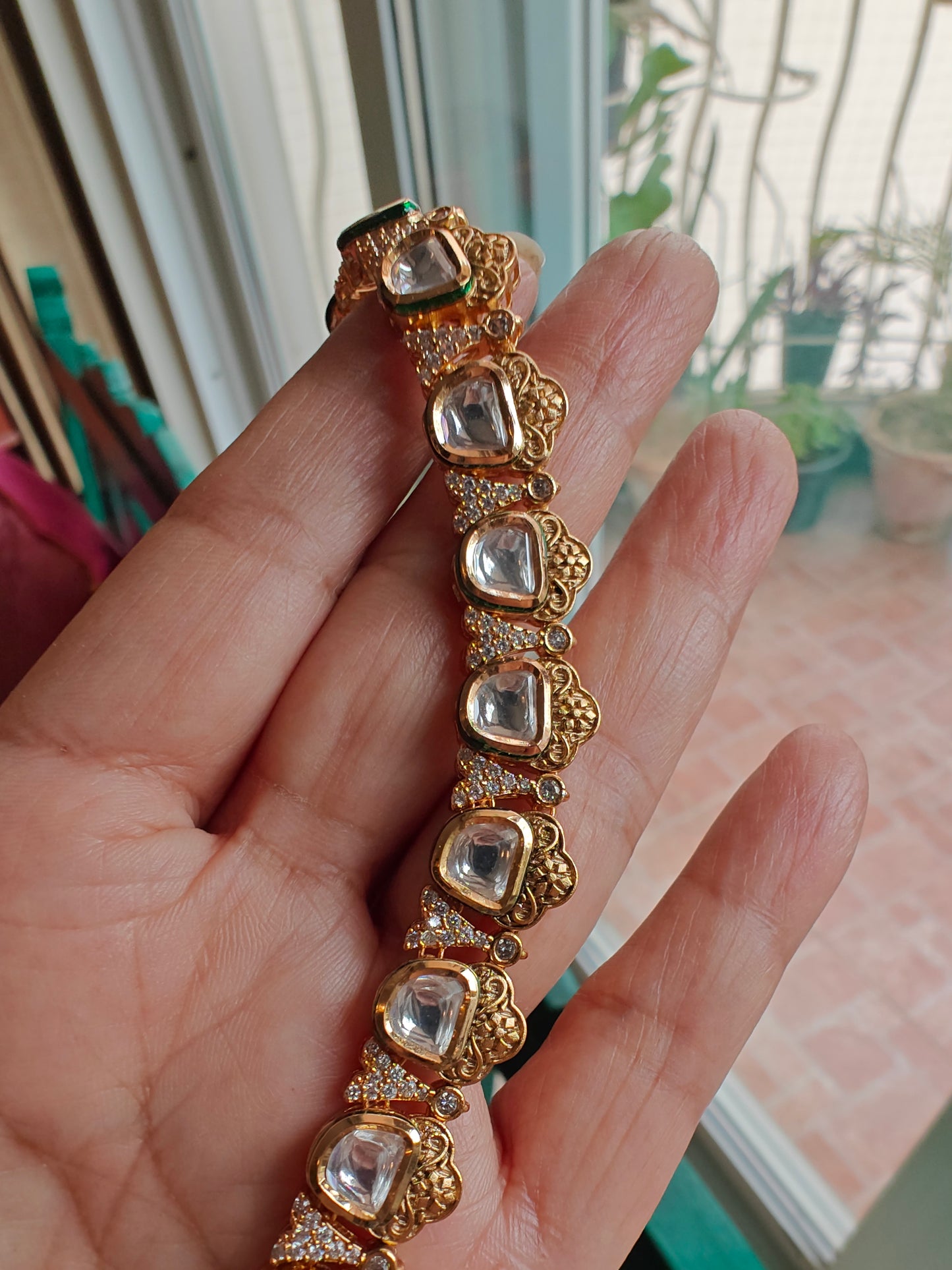 Jaladhija set with gold and kundan