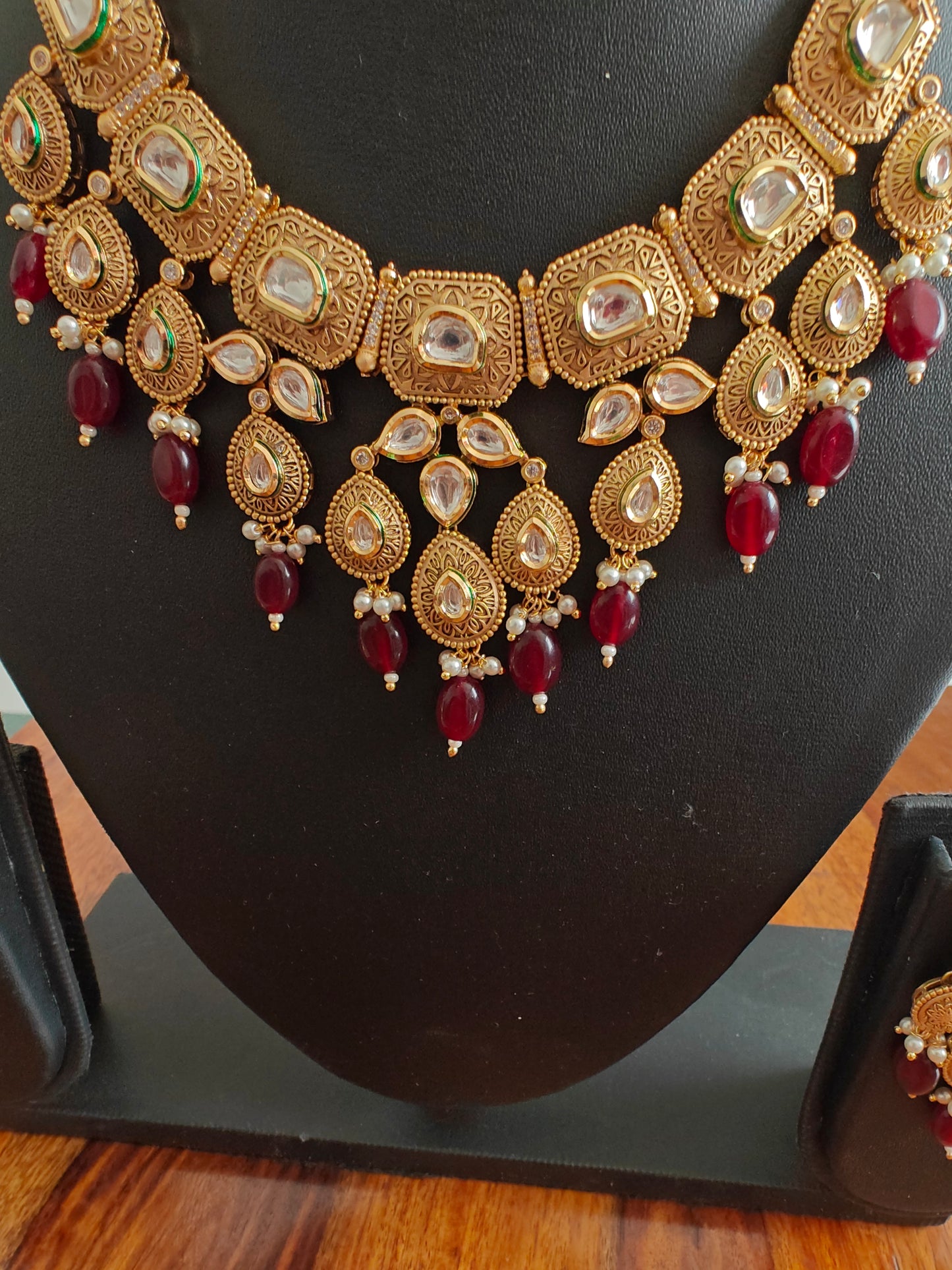 Mohana set in antique gold and kundan