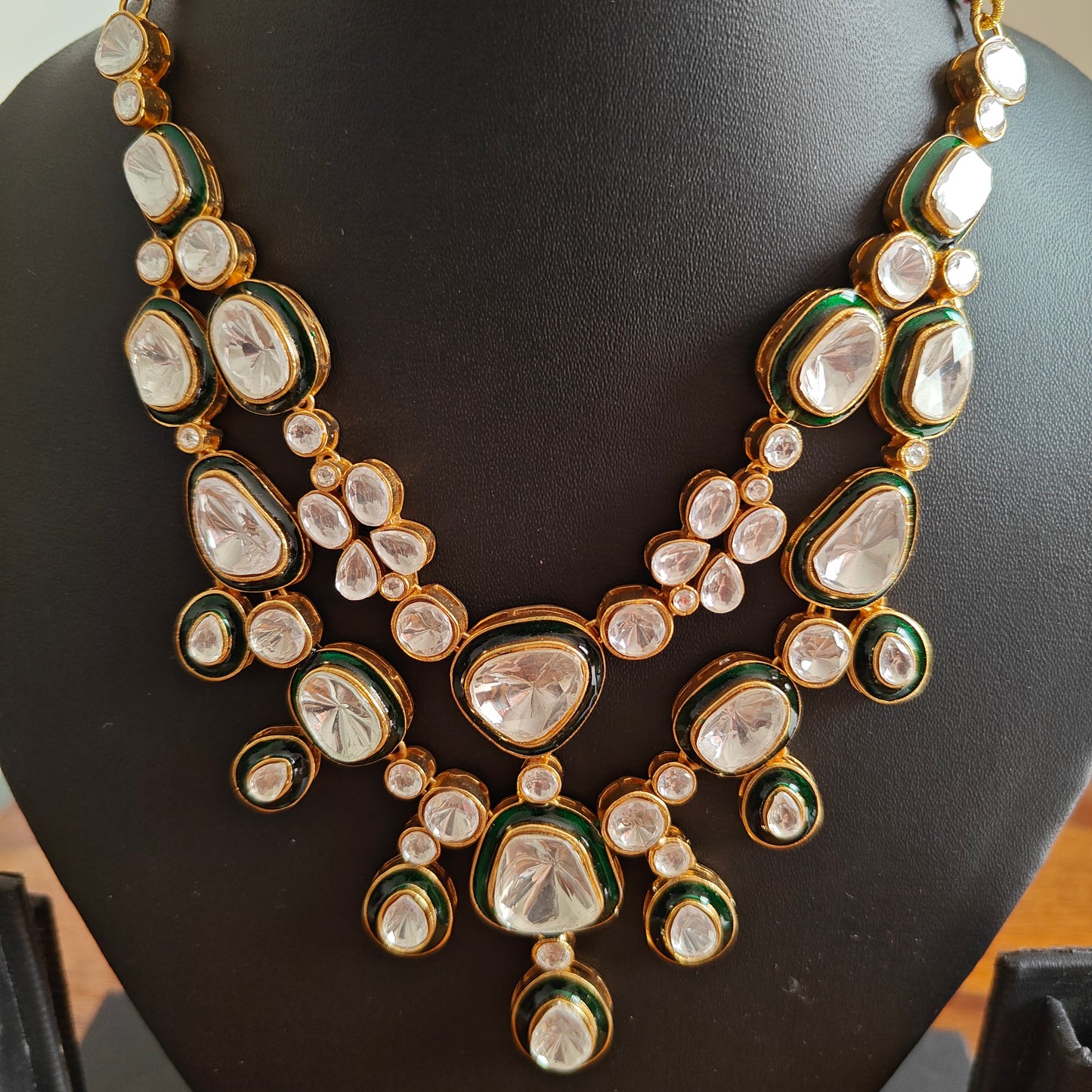 Mrudani full moissanite necklace set