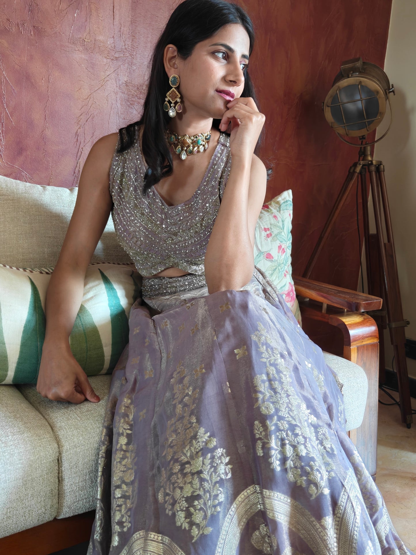 Yuvika set with stone embedded choker