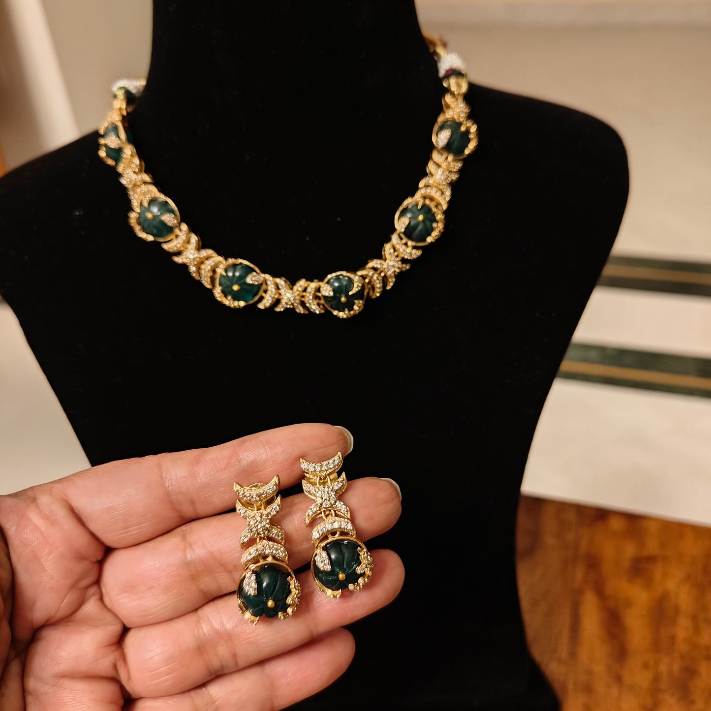 Priyal set with encased stones