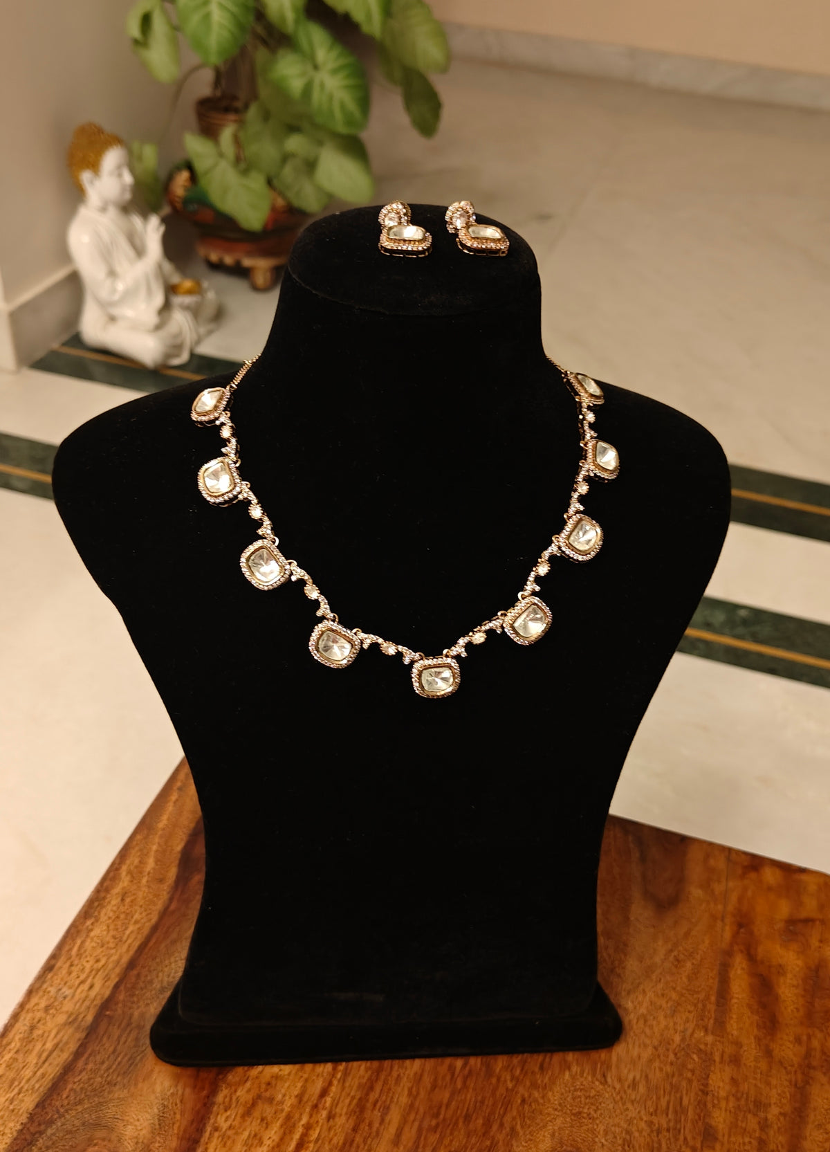 Rajhans set with moissanite pieces