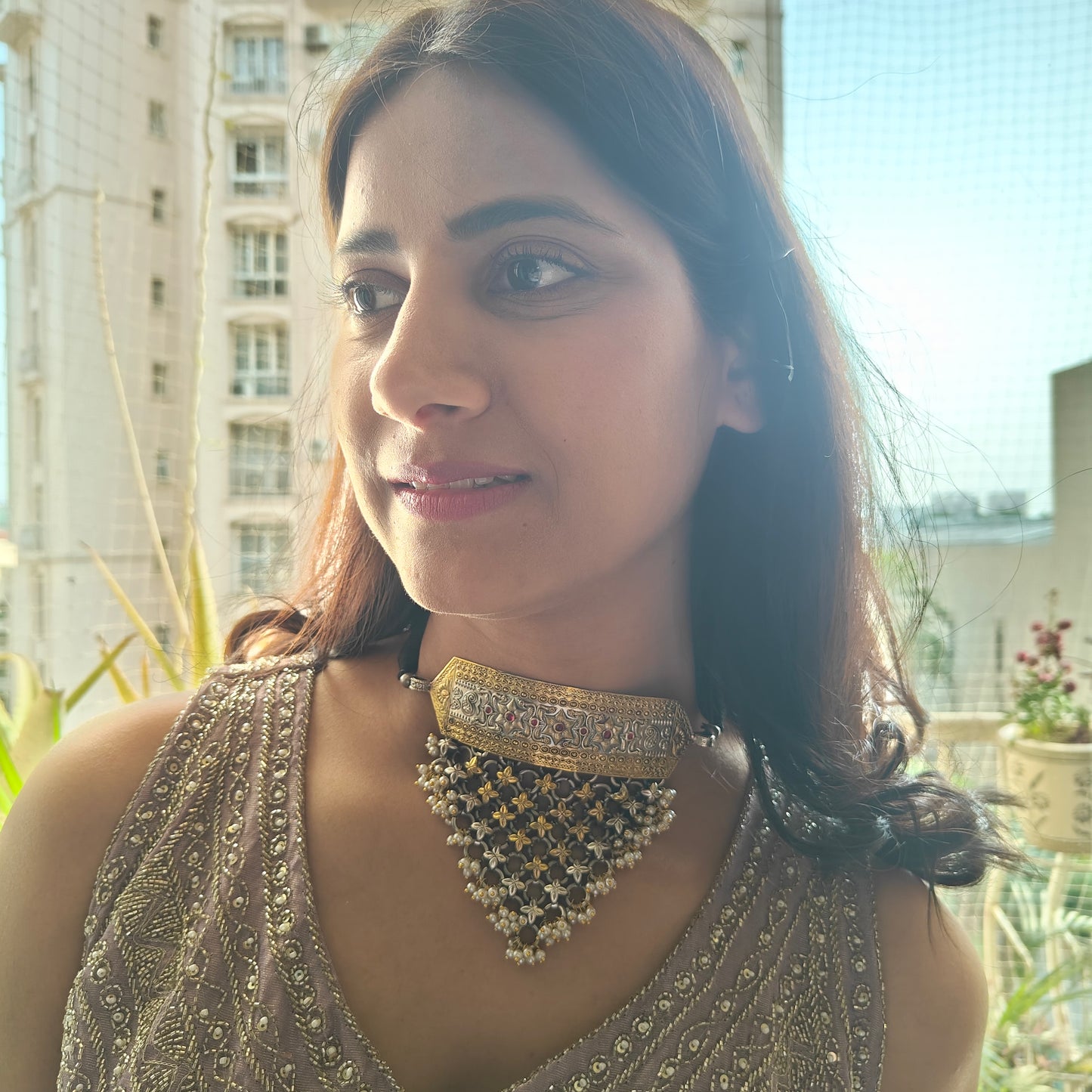 Pusti Choker in dual tone