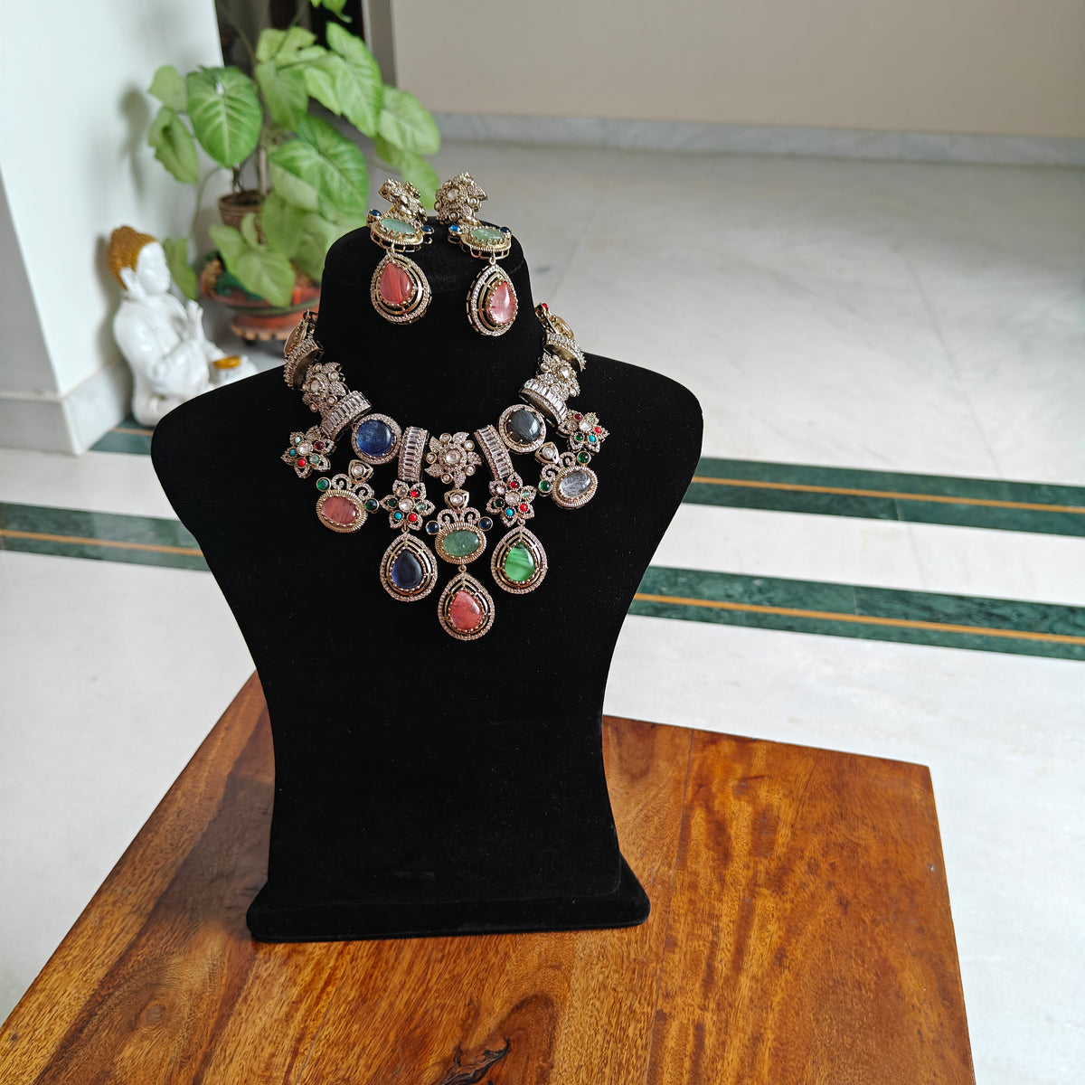 Sutanuka multicolour stone set with navratan stars