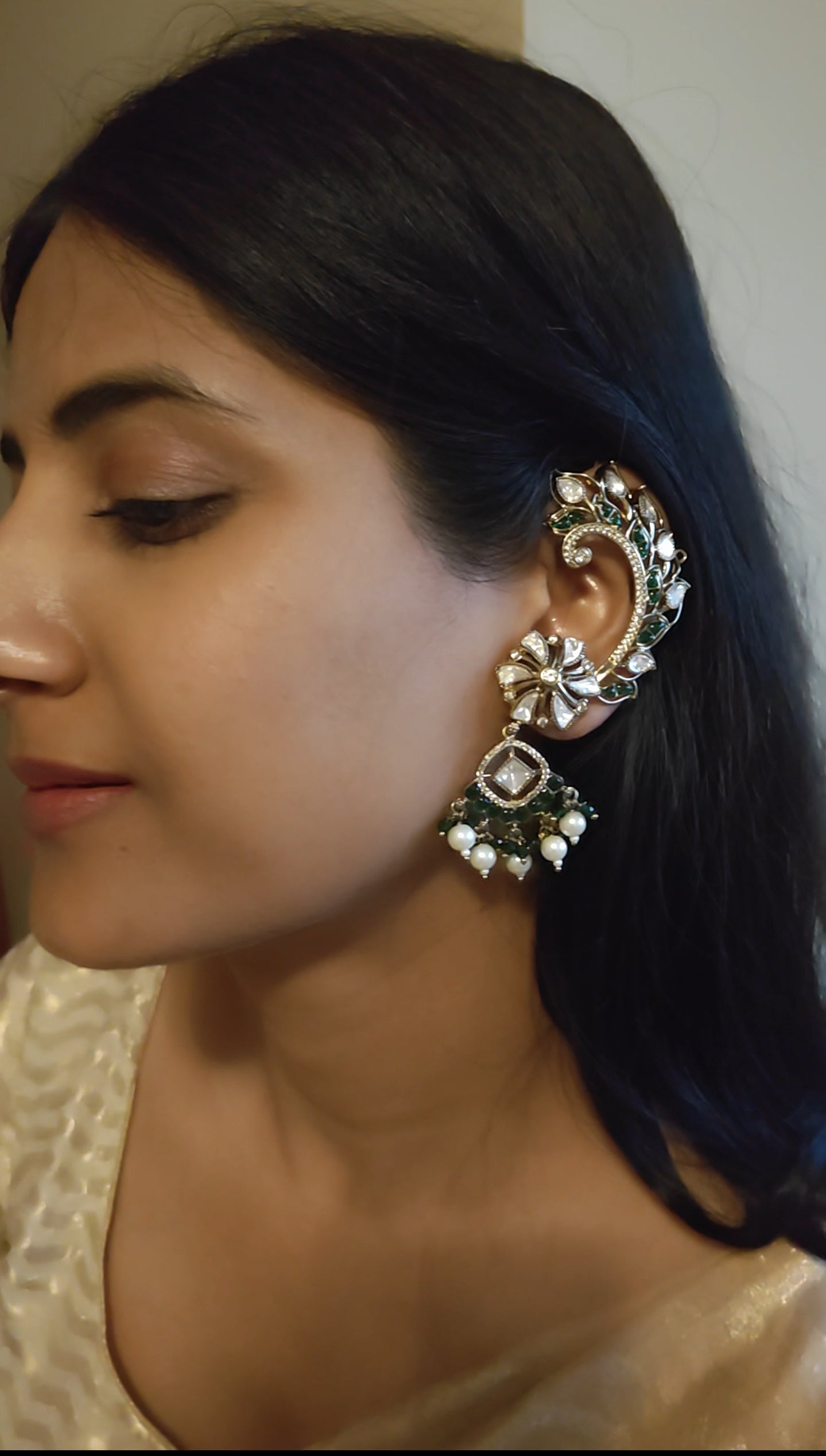 Rajshri moissanite earcuffs (earrings)