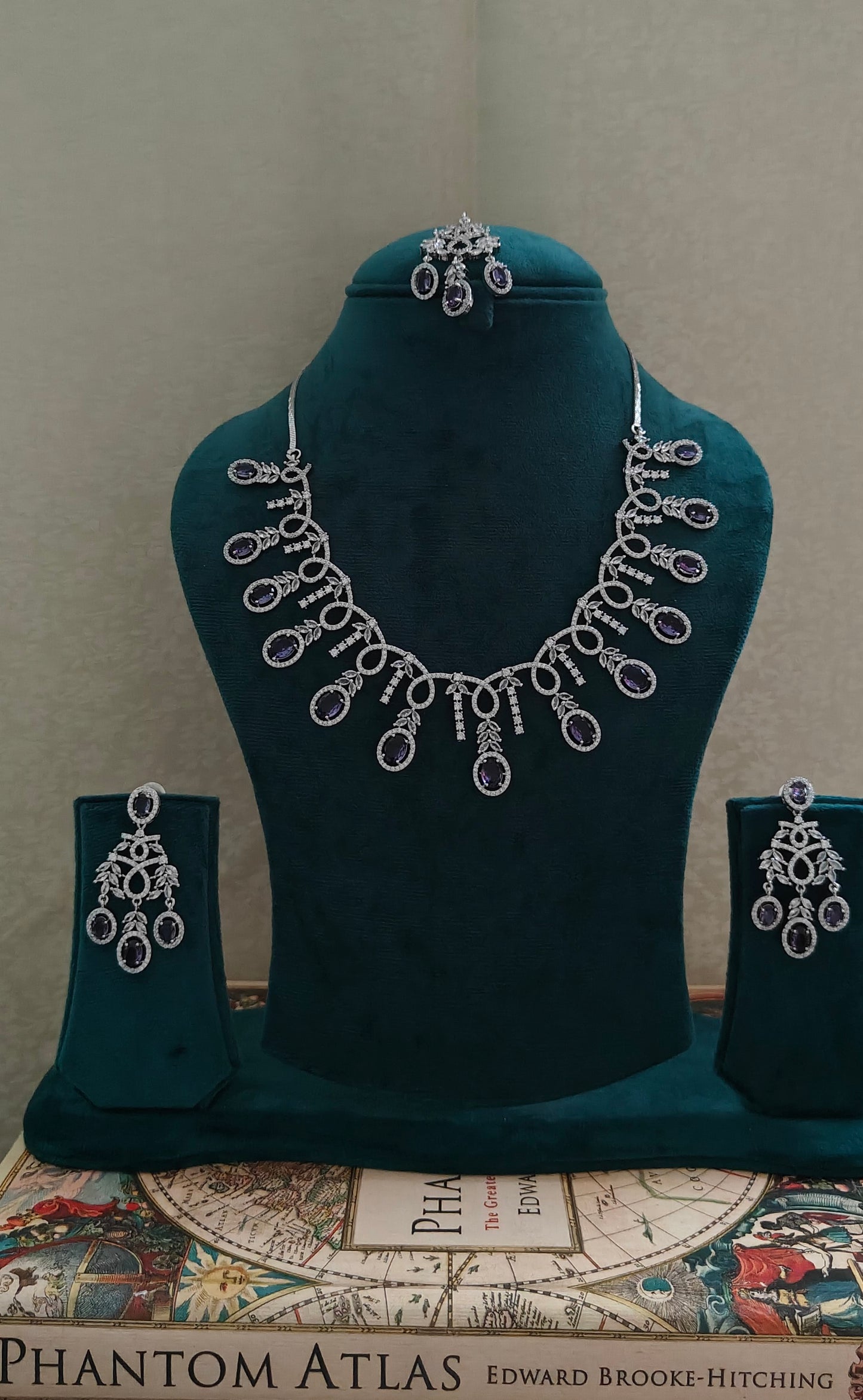 Delicate amythest and Cz set