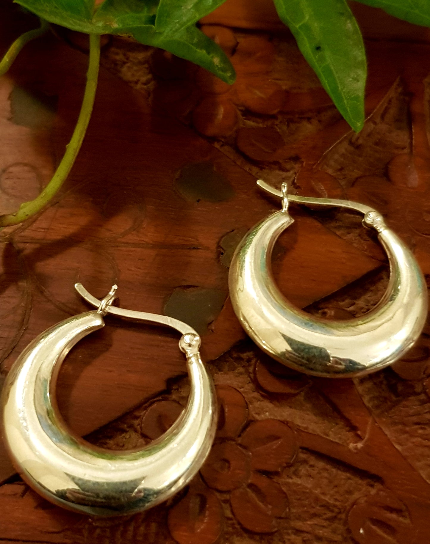 Minimal silver baali #2 (sterling silver hoop earrings)