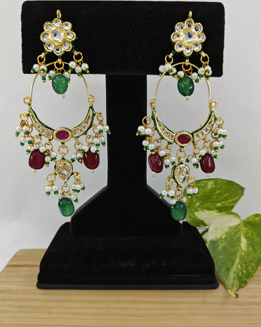 Daeej earrings with kundan and stones