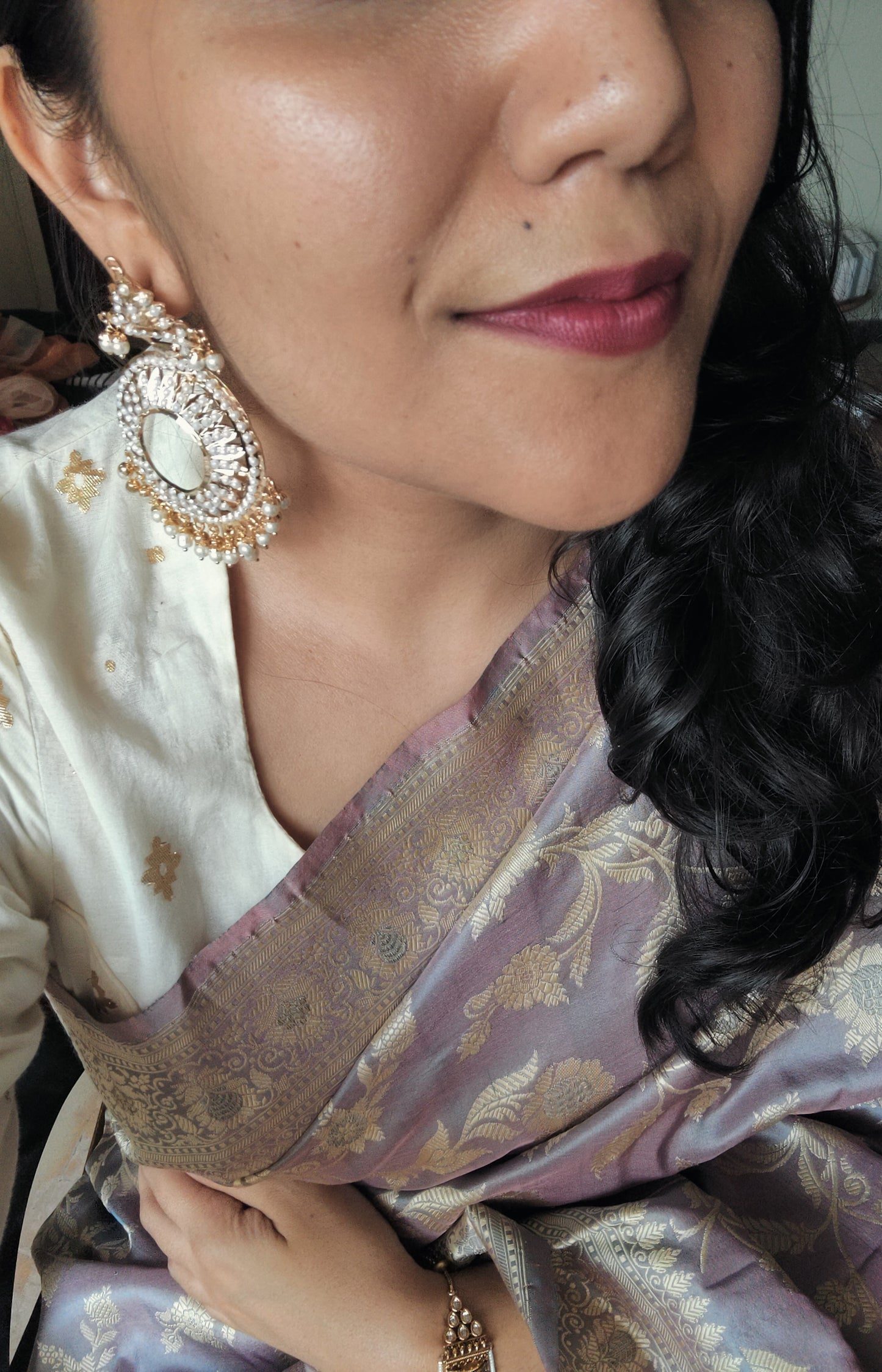 Binal Chand balis with pearls