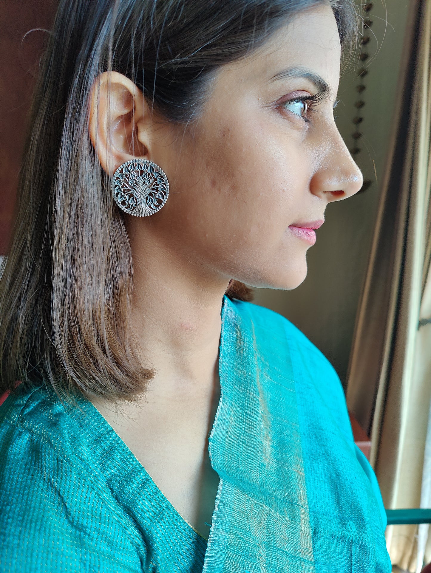 Jeevanlata silver studs(Earrings)