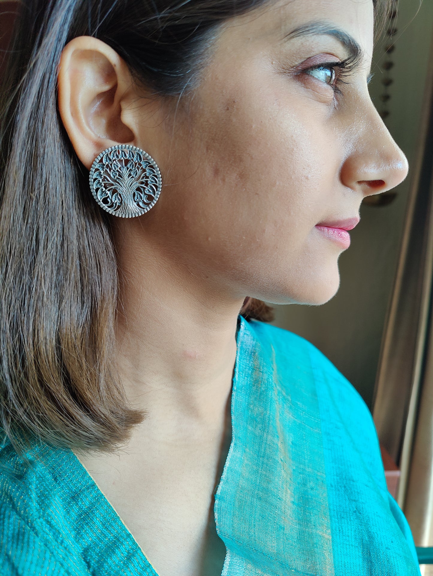 Jeevanlata silver studs(Earrings)