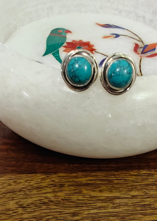 Turquoise silver studs (earrings)