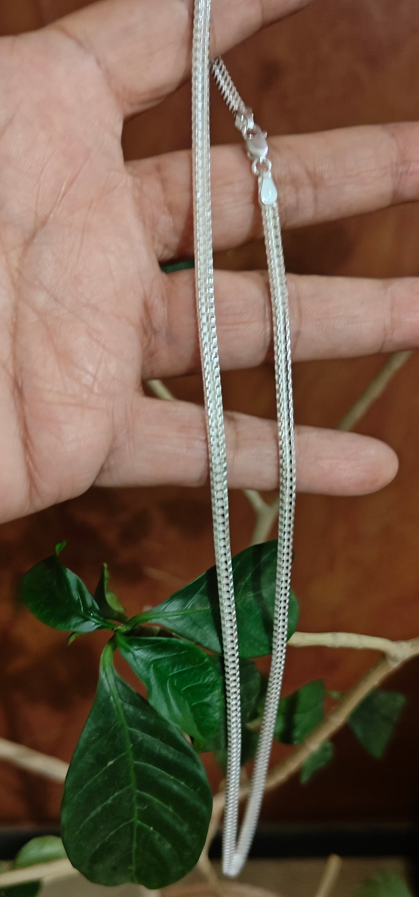 Thick silver chain