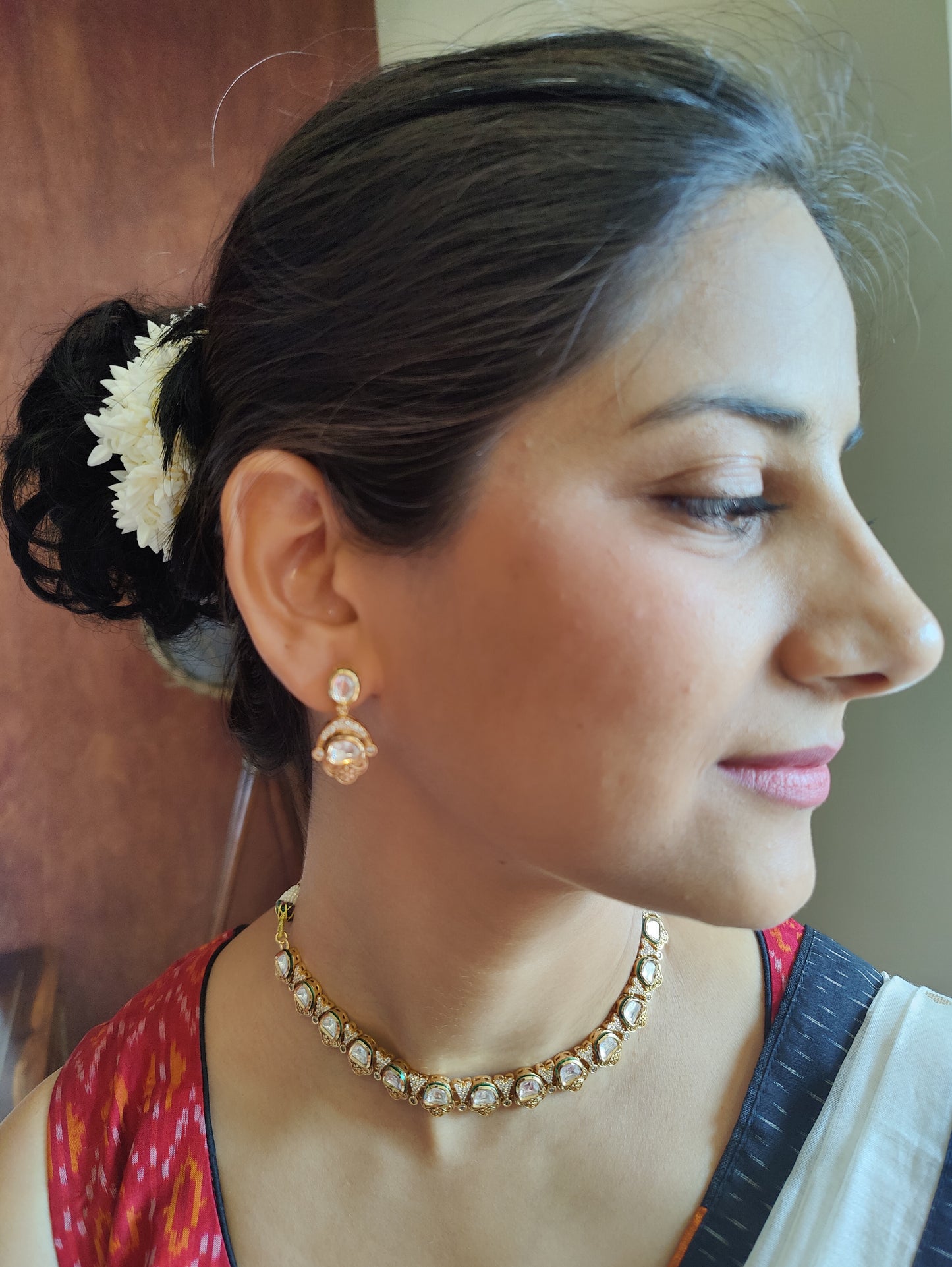 Jaladhija set with gold and kundan