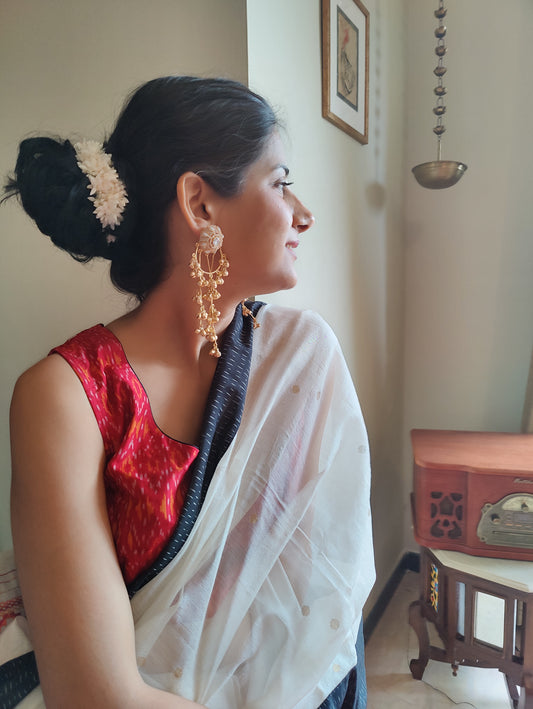 Dome shaped Studs with hanging ghungroo strings