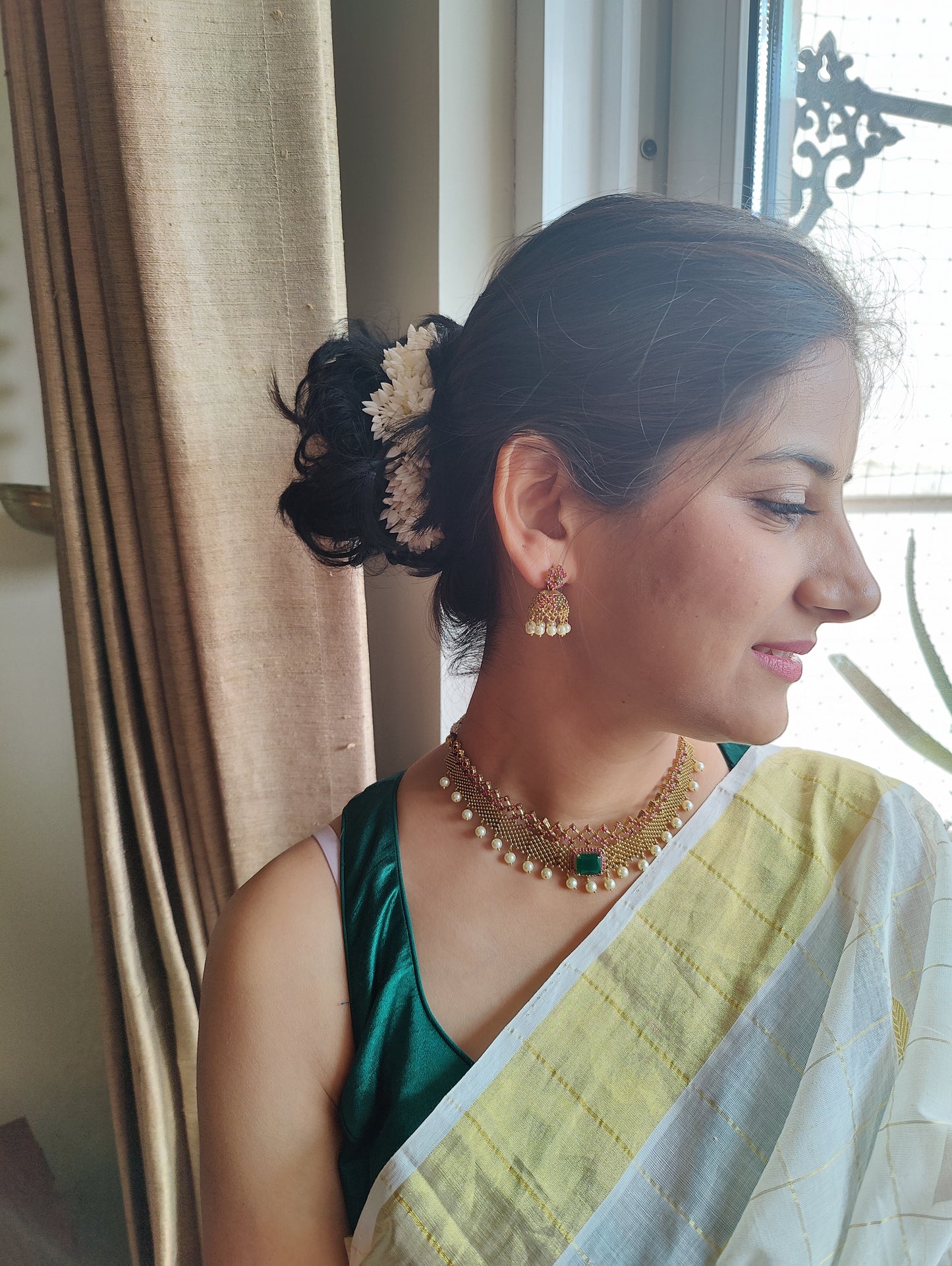 Madhuja choker set with jali design