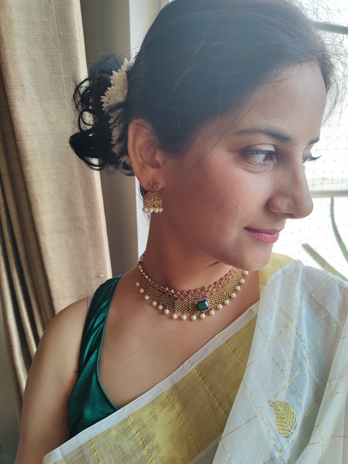 Madhuja choker set with jali design