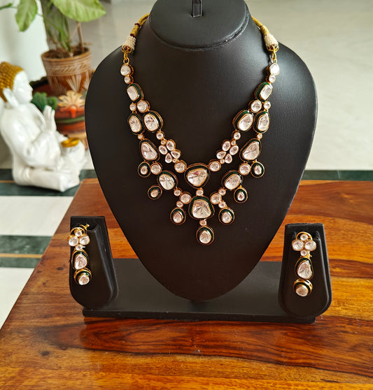 Mrudani full moissanite necklace set