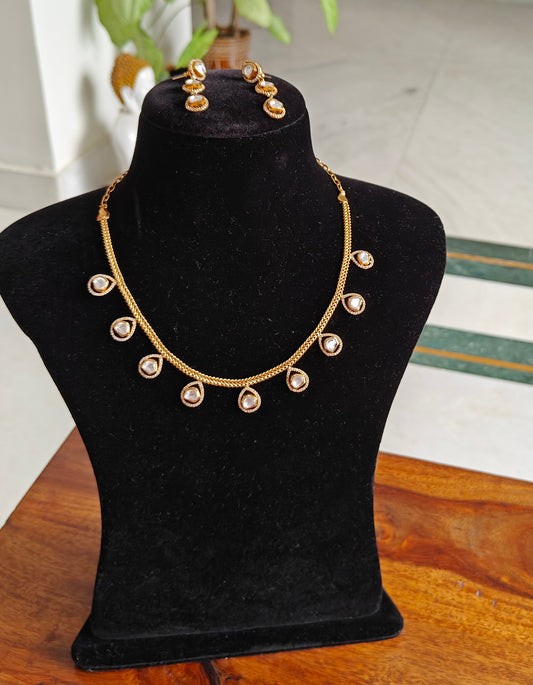 Ritu set with moissanite on chain