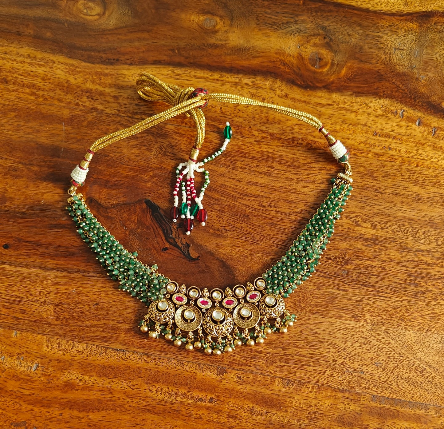Sachika set with gold moissanite,and stones