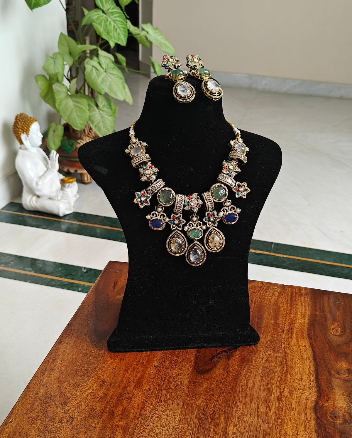 Sutanuka multicolour stone set with navratan stars