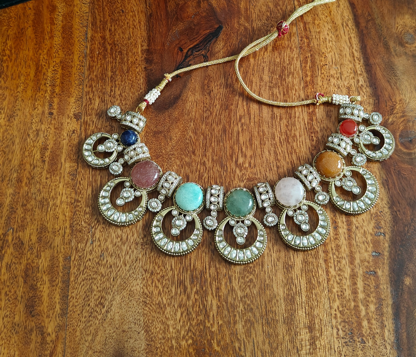 Nupur multicolour stone set