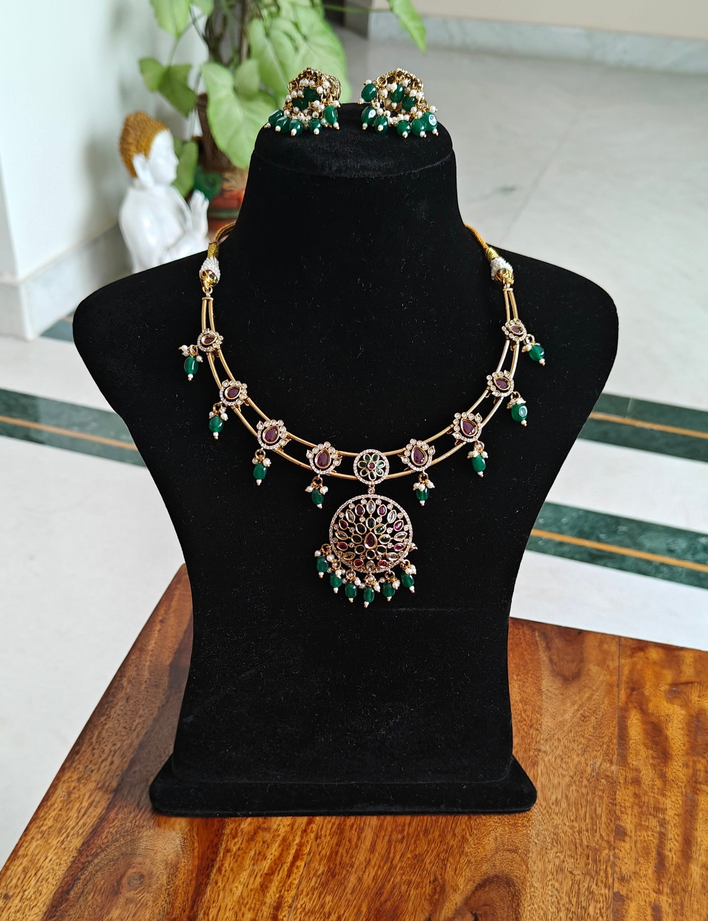 Sadguna set with stone work