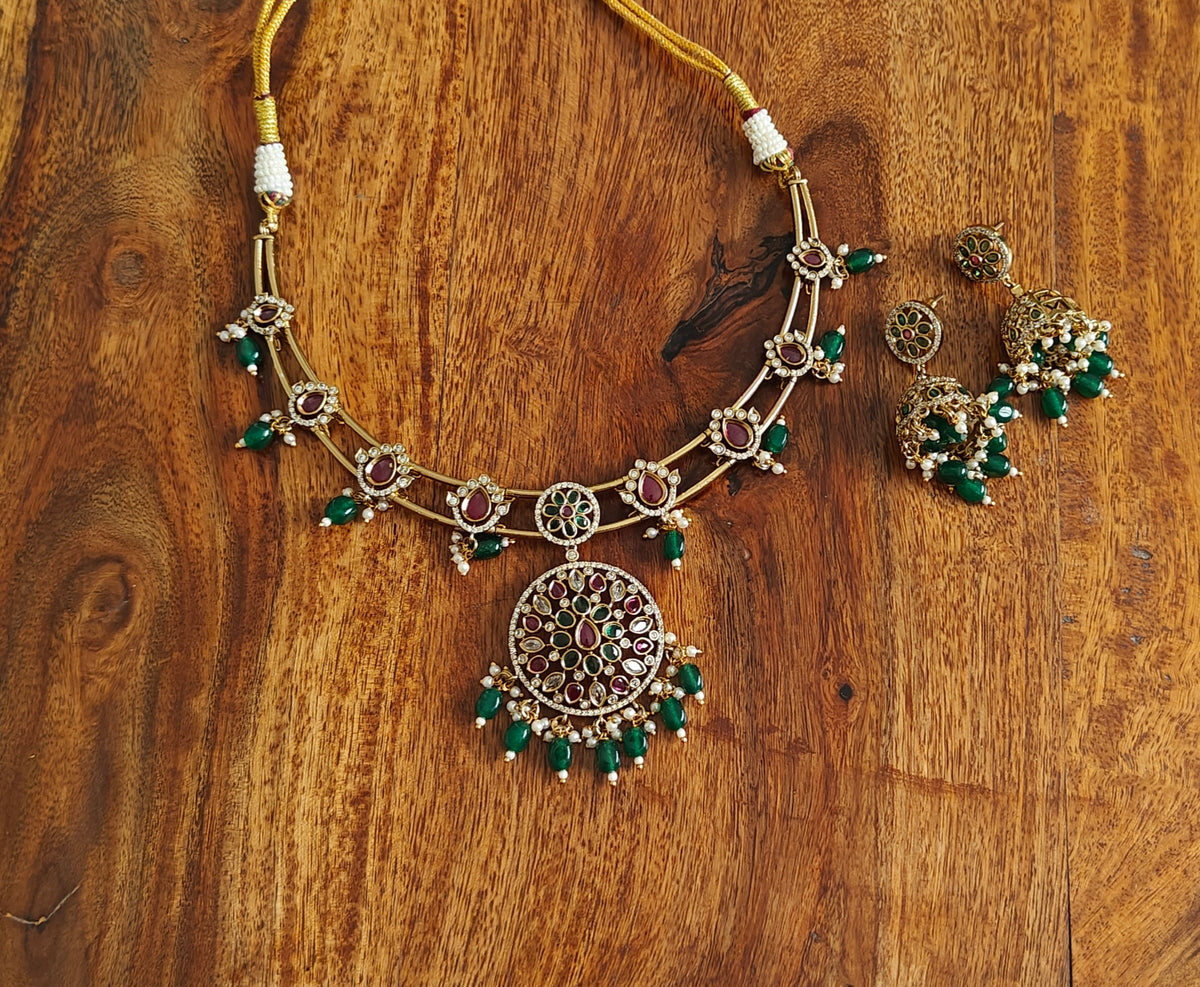 Sadguna set with stone work