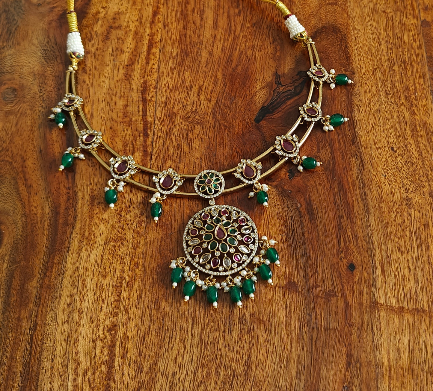 Sadguna set with stone work
