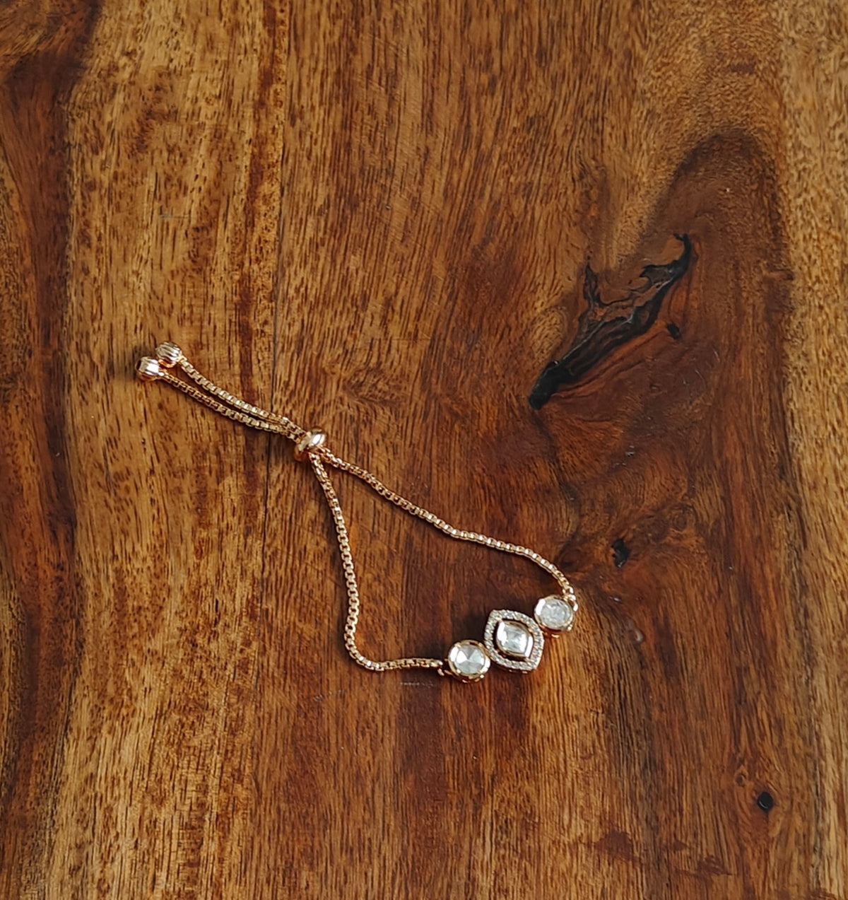 Bracelet with moissanite and Cz