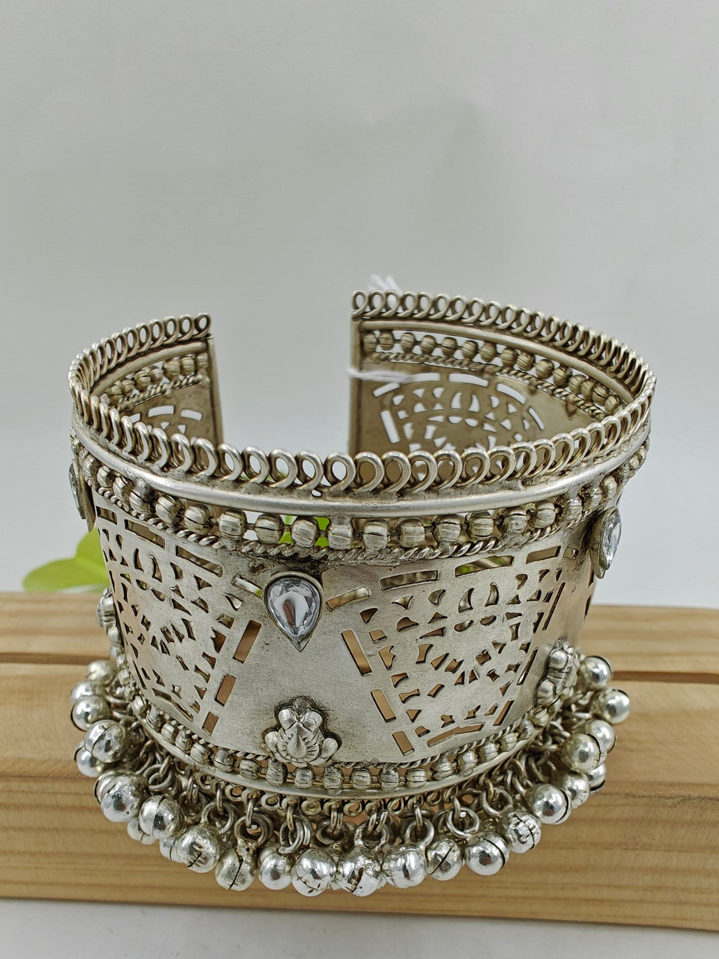 Kuff( bangle)in Gold finish/ silver finish with kundan, and ghungroos